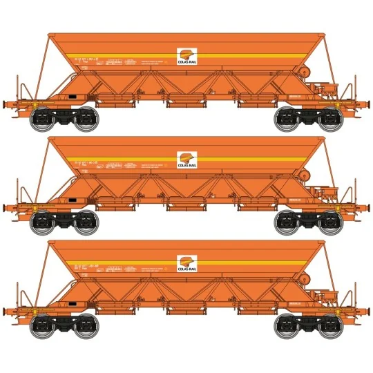 NW-271-REE Modeles NW271 Set of 3 EX hoppers, SNCF, Colas Rail, new logo, N - 1/160