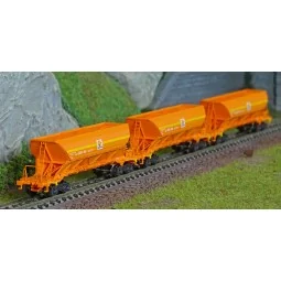 REE Modeles NW271 Set de 3 trémies EX, SNCF, Colas Rail, nouveau logo, N - 1/160 Ree Modeles NW-271 - 1