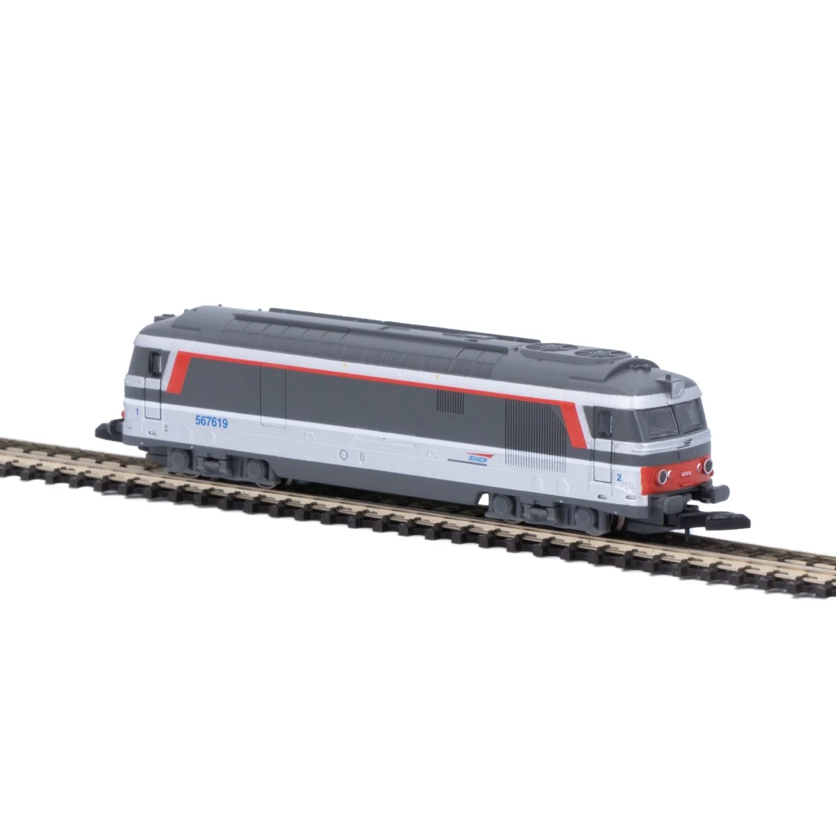 Azar L01-MS2D BB 67619 diesel locomotive, SNCF, Multiservices liver...