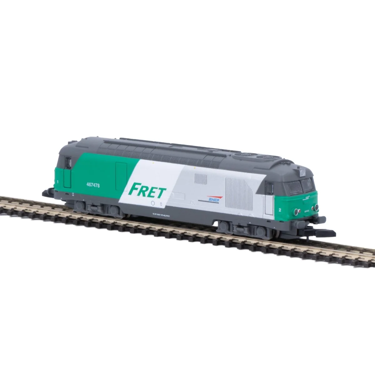 Azar L01-FR2D BB 67478 diesel locomotive, SNCF, FRET livery, cap lo...