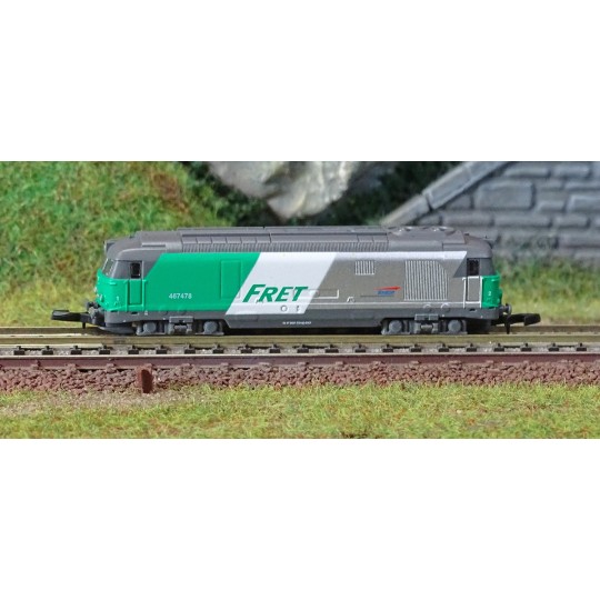 AZAR_L01-FR2D-Azar L01-FR2D BB 67478 diesel locomotive, SNCF, FRET livery, cap logo, digital, Z scale