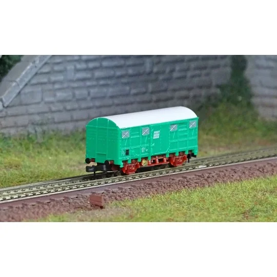 AZAR_W02-FR-Azar W02-FR Wagon couvert G4, SNCF, Vert, FRET, échelle Z