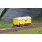 AZAR_W02-VA-Azar W02-VA Covered Wagon G4, SNCF, Yellow, Cattle Transport, Z Scale