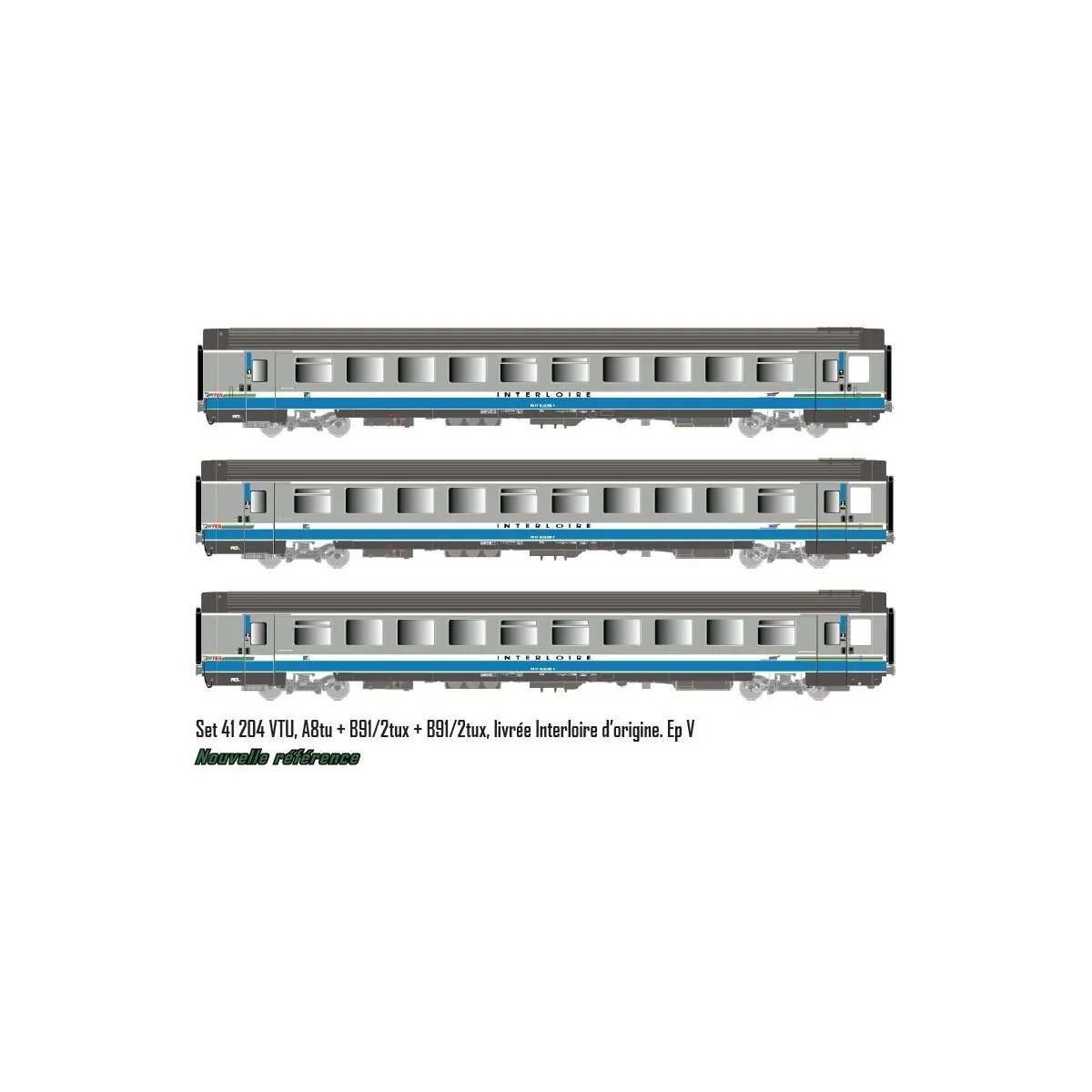 LS Models 41204 Set of 3 VTU A8/B91/B91 cars, original Interloire -...