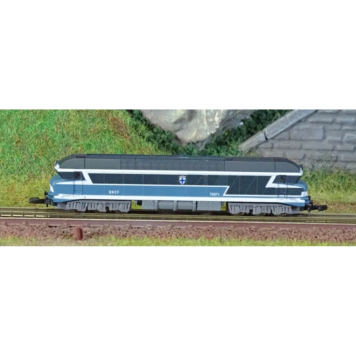 Azar L02-BL1D CC 72071 diesel locomotive, SNCF, blue livery, digita...