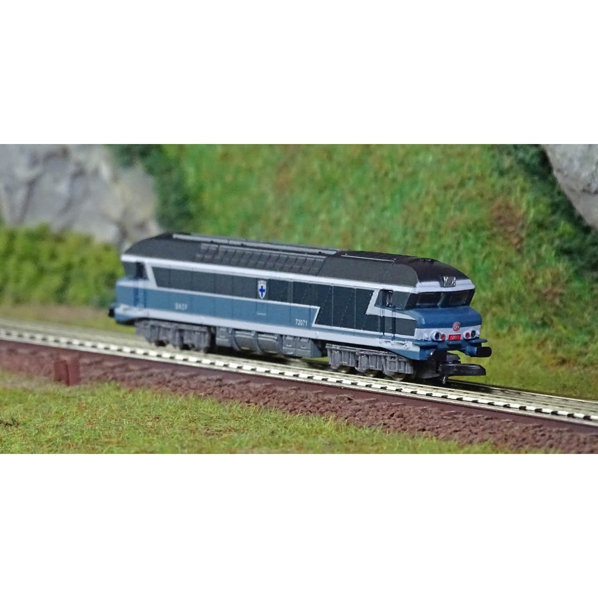 Azar L02-BL1D CC 72071 diesel locomotive, SNCF, blue livery, digita...