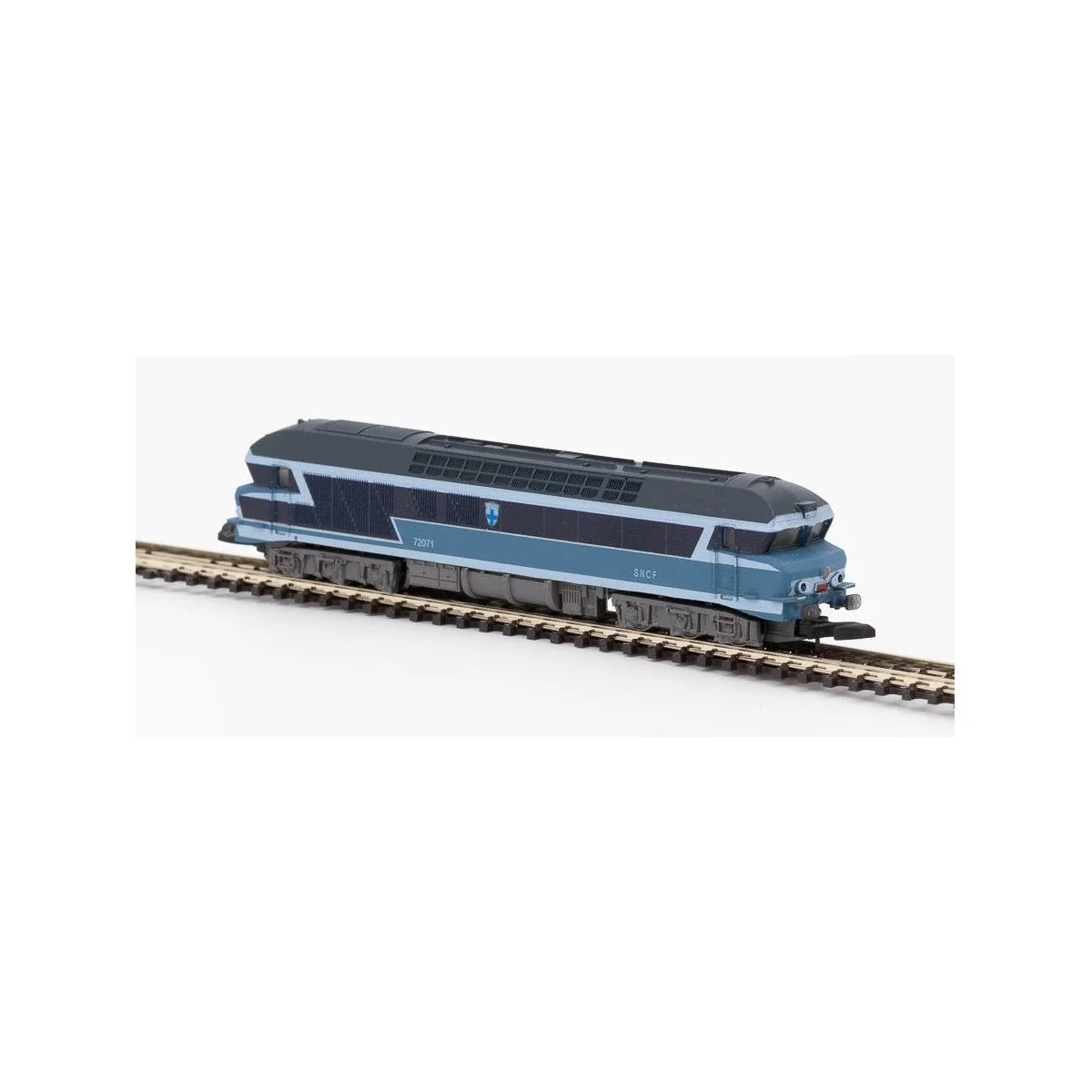 Azar L02-BL1A CC 72071 diesel locomotive, SNCF, blue livery, Z scale