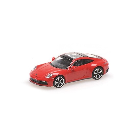 Busch_870068320-Minichamps 870068320 Porsche 911 Carrera 4S 2019, rouge