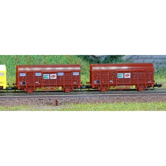 Azar AZP01 Freight Train Starter Set, SNCF Blue BB 67400 Locomotive... AZAR_AZP01-Azar AZP01 Freight Train Starter Set, SNCF Blue BB 67400 Locomotive, Z Scale