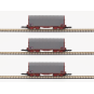 AZAR_W03-SL3-Azar W03-SL3 Set of 3 short covered wagons with SHIMMS-type bogies, SNCF, without logo, Z scale