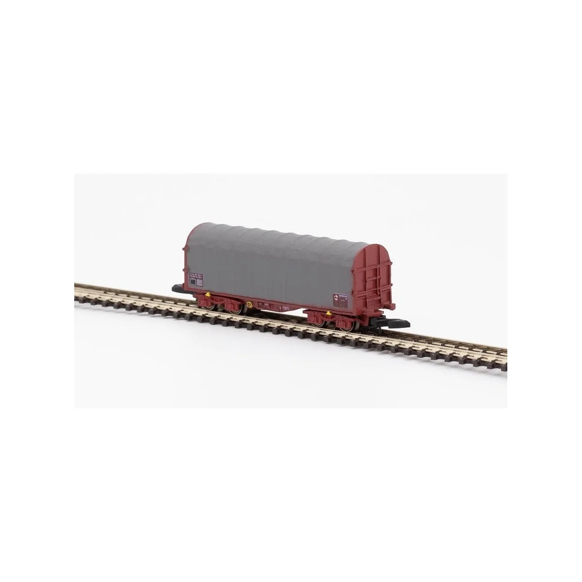 Azar W03-SL3 Set of 3 short covered wagons with SHIMMS-type bogies,... Azar W03-SL3 Set of 3 short covered wagons with SHIMMS-type bogies,...