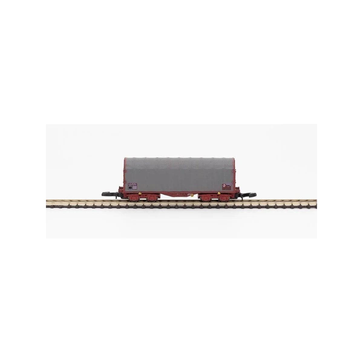 Azar W03-SL3 Set of 3 short covered wagons with SHIMMS-type bogies,... Azar W03-SL3 Set of 3 short covered wagons with SHIMMS-type bogies,...