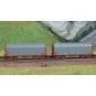 Azar W03-SL3 Set of 3 short covered wagons with SHIMMS-type bogies,... AZAR_W03-SL3-Azar W03-SL3 Set of 3 short covered wagons with SHIMMS-type bogies, SNCF, without logo, Z scale