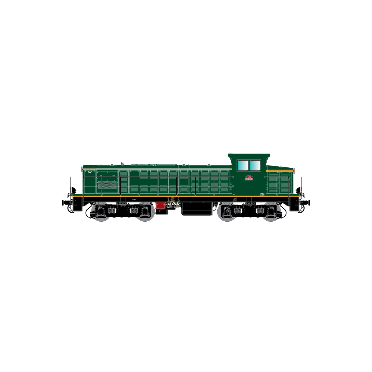 R37 HO41033DS Locomotive diesel 040 DE 132, SNCF, livrée verte et bandes oranges, dépôt La Plaine, digital sonorisée Rail 37 - R