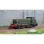 R37_HO41033-R37 HO41033 040 DE 132 diesel locomotive, SNCF, green livery with orange stripes, La Plaine depot