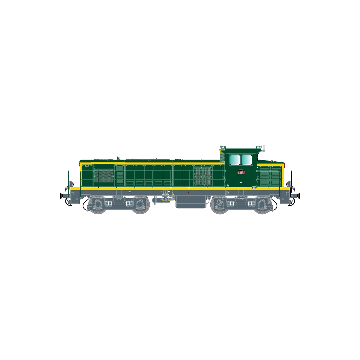 R37 HO41035DS BB 63134 diesel locomotive, SNCF, green livery with y...