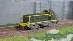 R37 HO41035DS Locomotive diesel BB 63134, SNCF, livrée verte et bandes jaunes, dépôt Achères, digital sonorisée Rail 37 - R37 R3