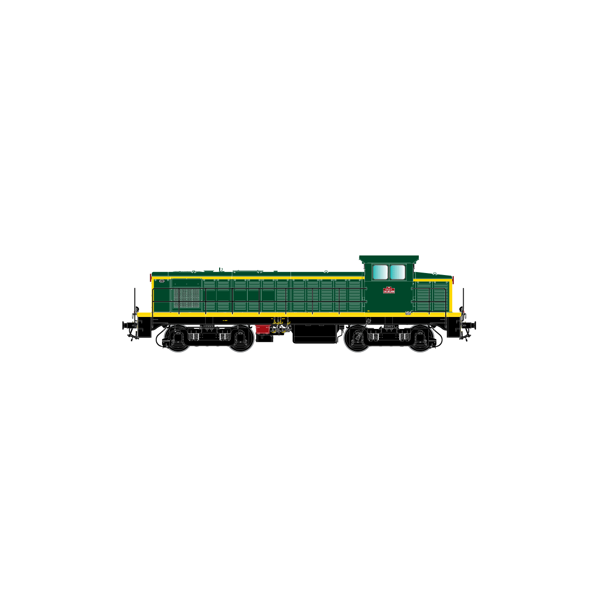 R37 HO41103DS 040 DE 608 diesel locomotive, SNCF, green livery with...