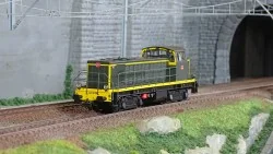 R37 HO41103 Locomotive diesel 040 DE 608, SNCF, livrée verte et bandes jaunes, dépôt Caen Rail 37 - R37 R37_HO41103 - 1