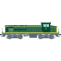 R37_HO41106DS-R37 HO41106DS SNCF BB 63510 diesel locomotive, green livery with yellow stripes, Rennes depot, digital sound system