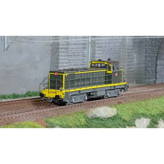 R37_HO41106DS-R37 HO41106DS SNCF BB 63510 diesel locomotive, green livery with yellow stripes, Rennes depot, digital sound system