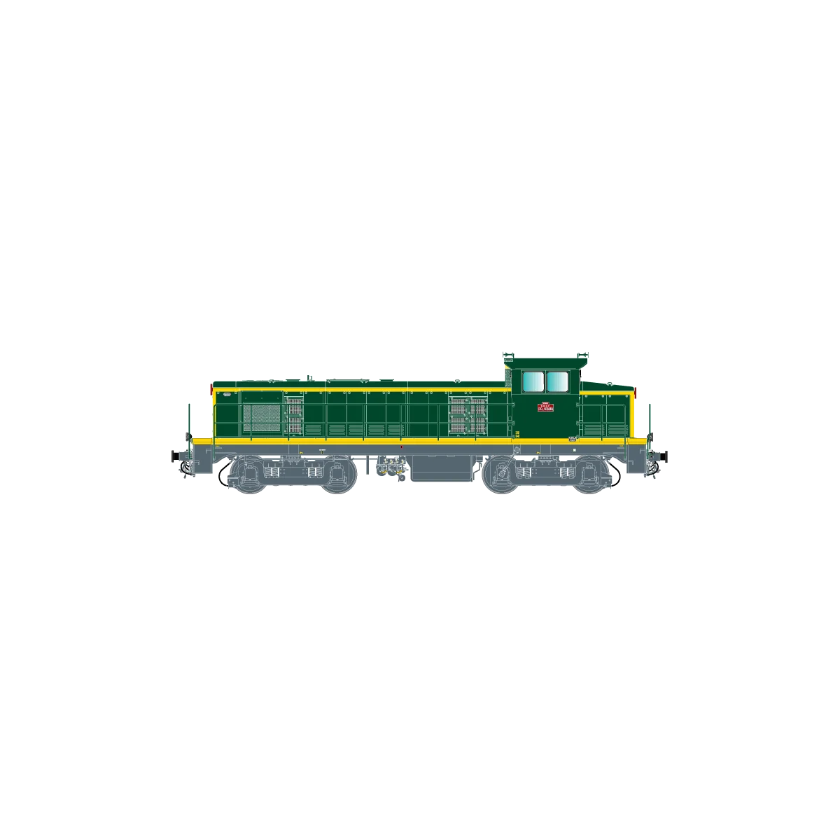 R37 HO41108 BB 63818 UM diesel locomotive, SNCF, green livery with ...
