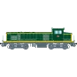 R37_HO41108-R37 HO41108 BB 63818 UM diesel locomotive, SNCF, green livery with yellow stripes, Vénissieux depot