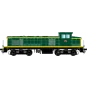 R37_HO41111DS-R37 HO41111DS BB63901 1.5kV diesel locomotive, SNCF, green livery with yellow stripes, La Plaine depot, digital sound