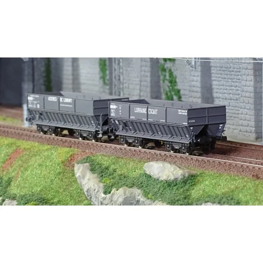 Lsm_31103-LS Models 31103 Set of 2 DM Hopper Wagons, Longwy Steel Works and Lorraine Escaut