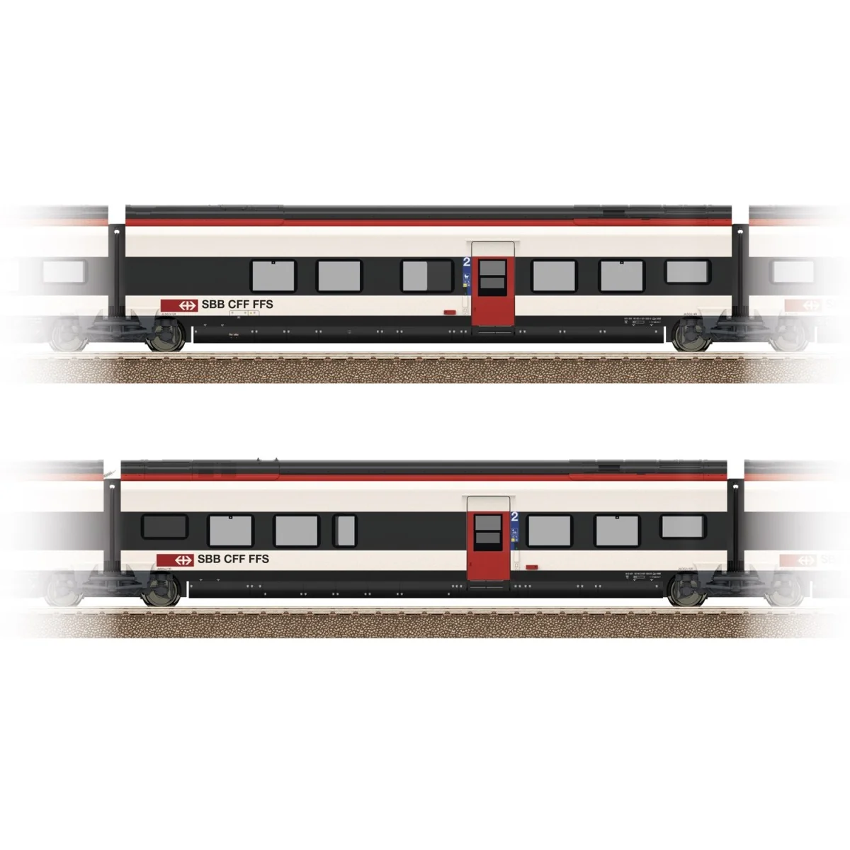 Trix 23281 Set de 2 voitures complémentaires 2ème classe RABe 501 Giruno CFF Trix Trix_23281 - 3