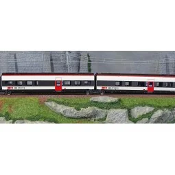 Trix 23281 Set of 2 additional 2nd class carriages RABe 501 Giruno ...