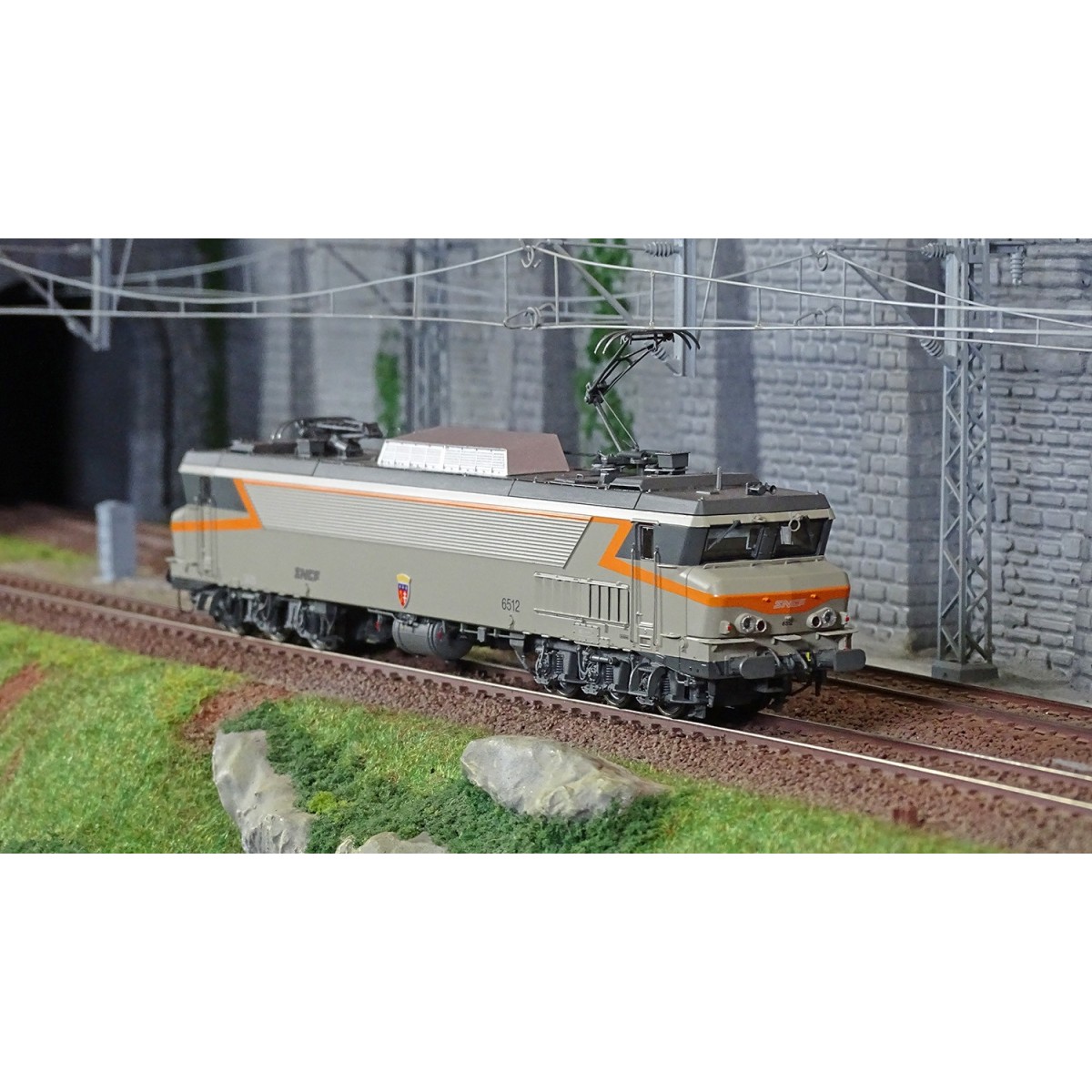 Ls Models 10327 Locomotive électrique CC 6512 SNCF, gris béton, orange, logo Nouille Ls models Lsm_10327 - 3
