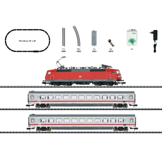 Trix_11150-MiniTrix 11150 Passenger Train Starter Set with Class 120 Electric, DB AG, N Scale