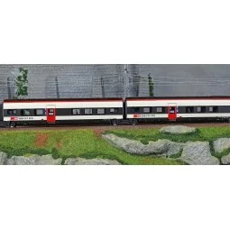 Trix 23282 Set of 2 additional 2nd class carriages RABe 501 Giruno SBB