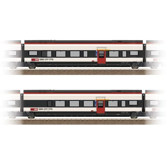 Trix_23283-Trix 23283 Set of 2 Additional Cars 1st Class RABe 501 Giruno SBB