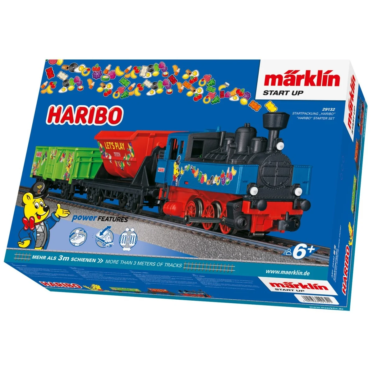 Marklin 29132 HARIBO Freight Train Starter Set with Steam Locomotiv...