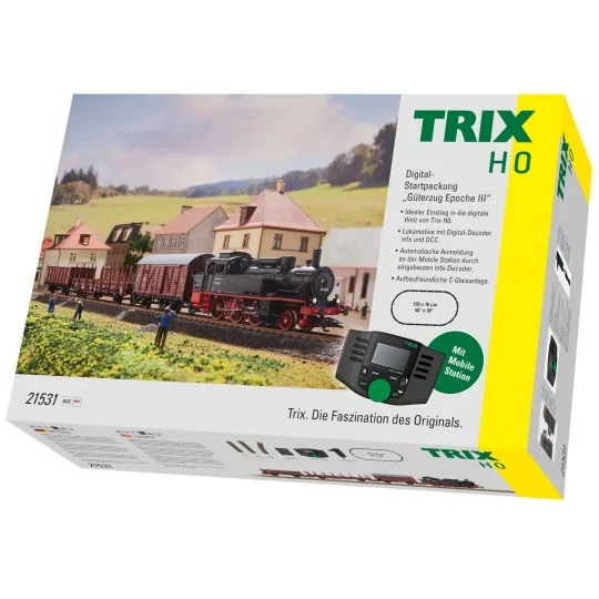 Trix_21531-Trix 21531 Coffret de départ train marchandise vapeur DB série 74, digital