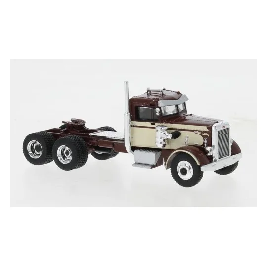 Sai_85757-Brekina 85757 Camion Tracteur Peterbilt 281, marron / beige clair