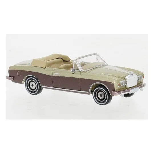Sai_PCX870515-Brekina PCX870515 Rolls Royce Corniche convertible, metallic beige / metallic dark brown