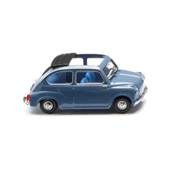 Sai_009906-Wiking 009906 Fiat 600, bleu brillant , toit ouvert