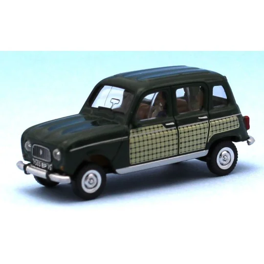 Sai_1645-SAI 1645 Renault 4L Parisienne, dark green/yellow, with a driver and a child