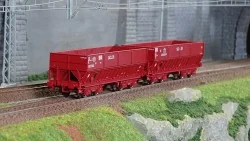 Ls Models 31113 Set of 2 DM hopper wagons, SACILOR