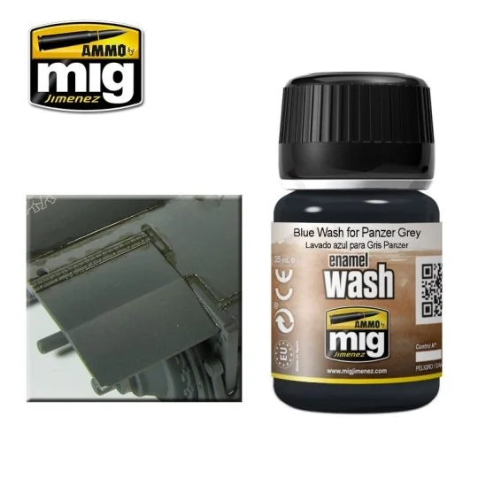 WASH bleu pour Panzer Gris 35ml Mig AMMO - MIG Jimenez A.MIG-1006 - 1 A.MIG-1006-WASH bleu pour Panzer Gris 35ml Mig - A.MIG-1006