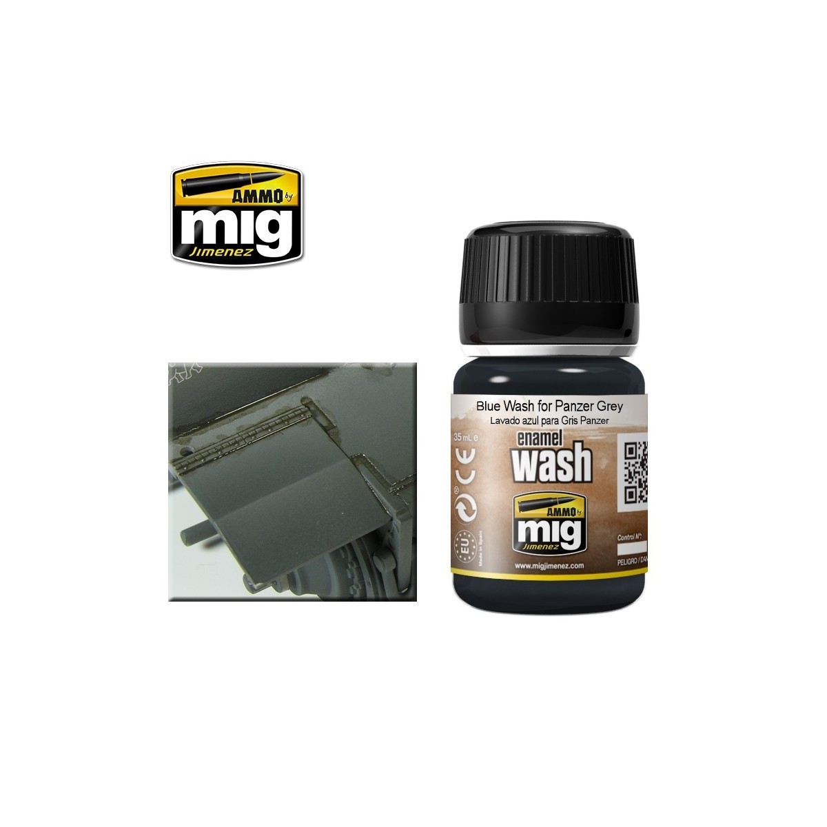 WASH bleu pour Panzer Gris 35ml Mig AMMO - MIG Jimenez A.MIG-1006 - 1