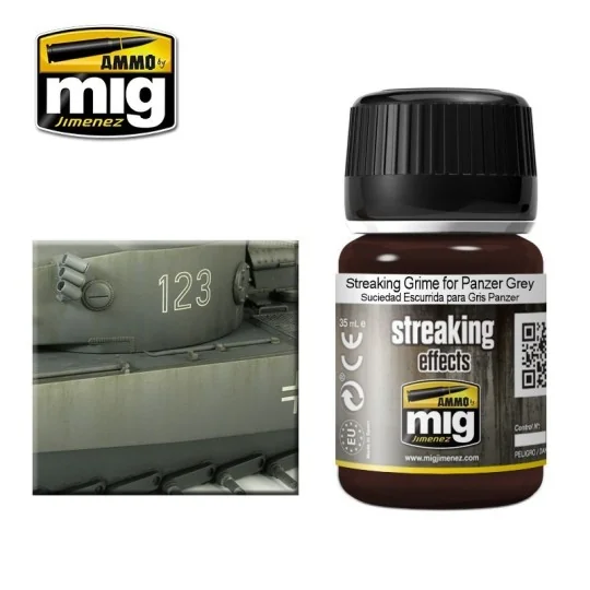 A.MIG-1202-STREAKING Dirt for Panzer Grey 35ml Mig