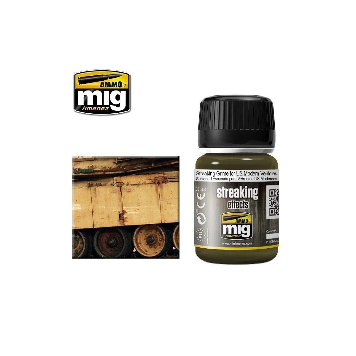 STREAKING Crasse pour les véhicules modernes US 35ml Mig AMMO - MIG Jimenez A.MIG-1207 - 1