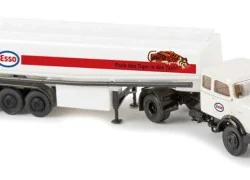 Brekina 81111 Mercedes LS 1620 Tanker Semi-Trailer Truck, ESSO - Sa...