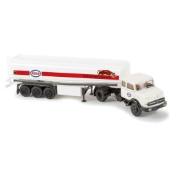 Brekina 81111 Mercedes LS 1620 Tanker Semi-Trailer Truck, ESSO - Sa...
