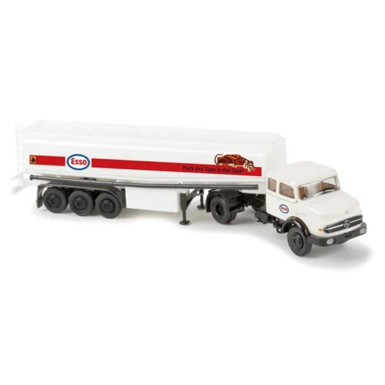 Sai_81111-Brekina 81111 Mercedes LS 1620 Tanker Semi-Trailer Truck, ESSO - Sai_81111