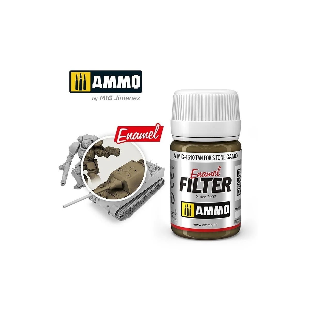 FILTRE Tan pour camouflage 3 tons 35ml Mig AMMO - MIG Jimenez A.MIG-1510 - 1